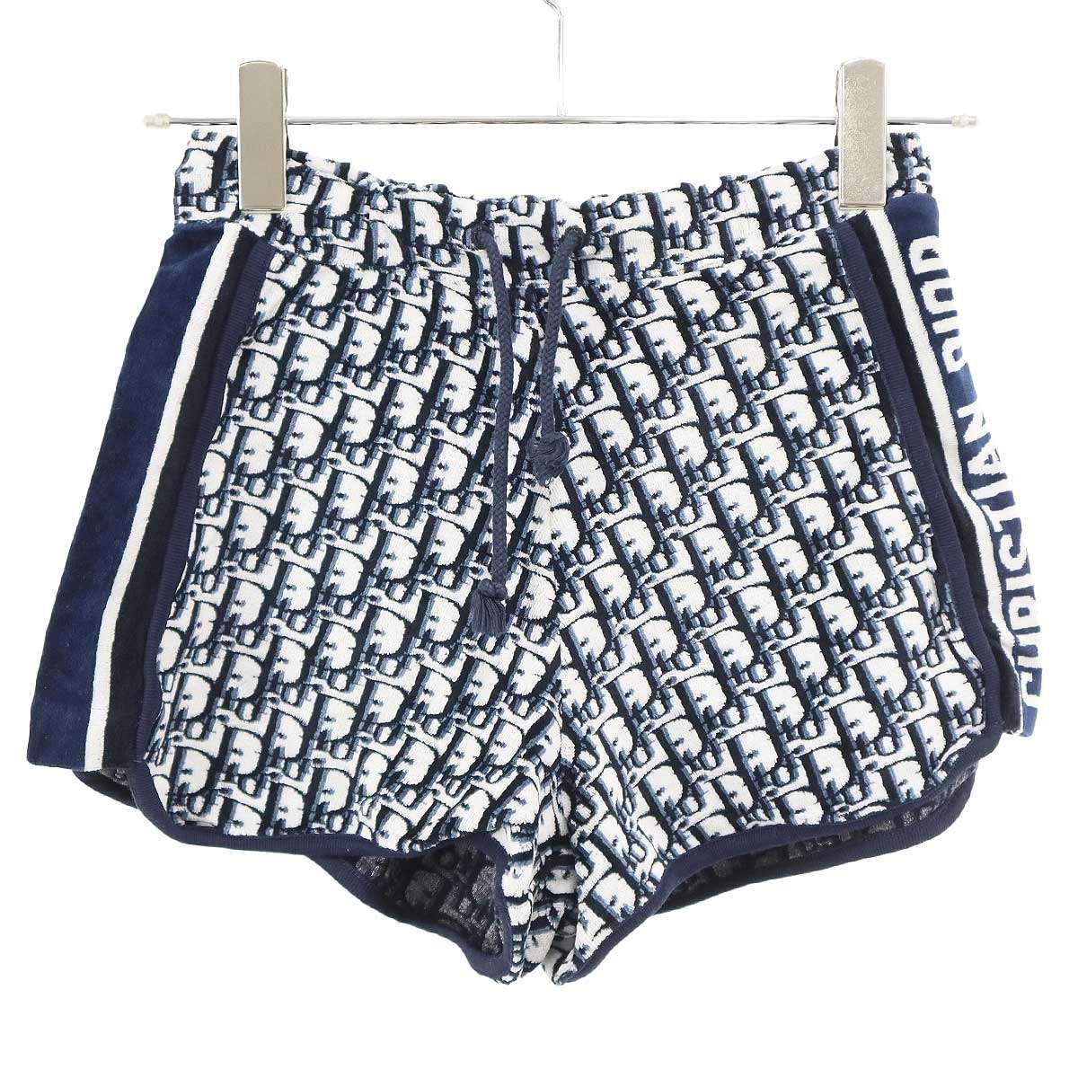 Dior Short Sleeve Cotton Jersey Hoodie &shorts Set Navy XS — view 3