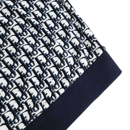 Dior Short Sleeve Cotton Jersey Hoodie &shorts Set Navy XS — view 7