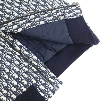 Dior Oblique Jacquard Tenical Taffeta Bomber Jacket Navy — view 6