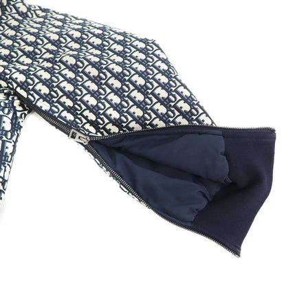 Dior Oblique Jacquard Tenical Taffeta Bomber Jacket Navy — view 7