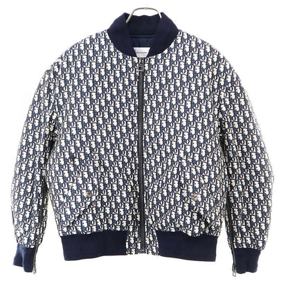 Dior Oblique Jacquard Tenical Taffeta Bomber Jacket Navy
