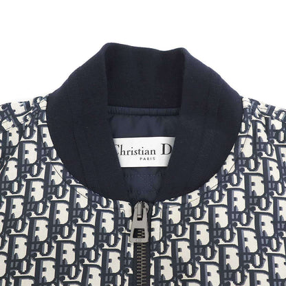 Dior Oblique Jacquard Tenical Taffeta Bomber Jacket Navy — view 4