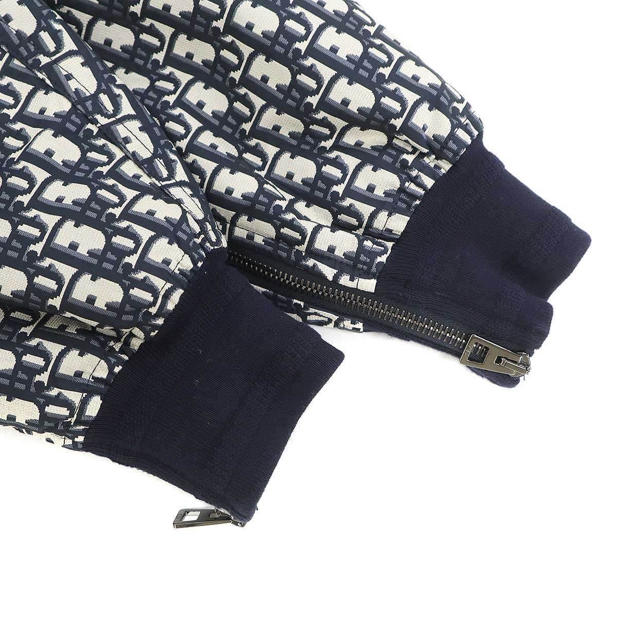 Dior Oblique Jacquard Tenical Taffeta Bomber Jacket Navy — view 5