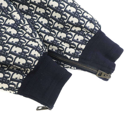 Dior Oblique Jacquard Tenical Taffeta Bomber Jacket Navy — view 5