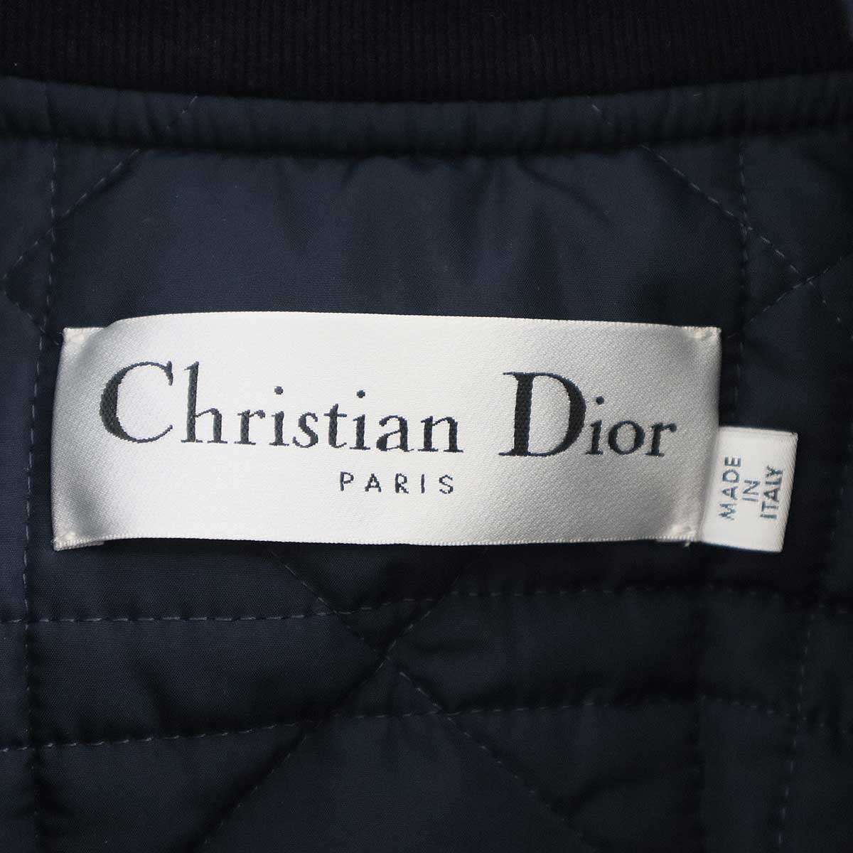 Dior Oblique Jacquard Tenical Taffeta Bomber Jacket Navy — view 3