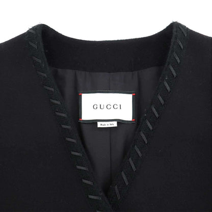 Gucci Melton Long Coat Black 38 — view 3