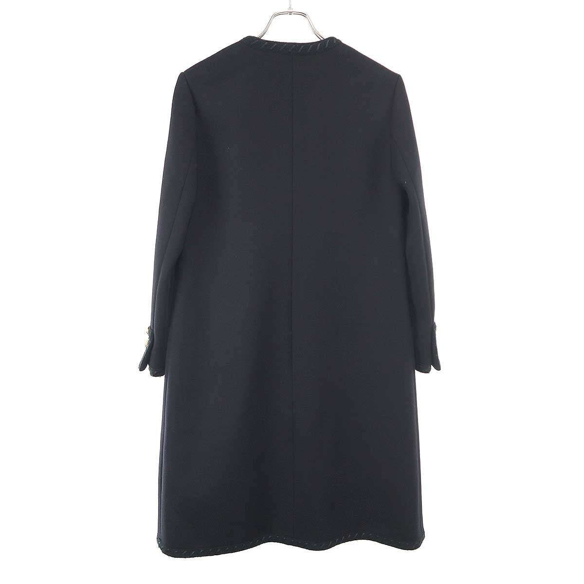 Gucci Melton Long Coat Black 38 — view 2
