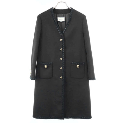 Gucci Melton Long Coat Black 38