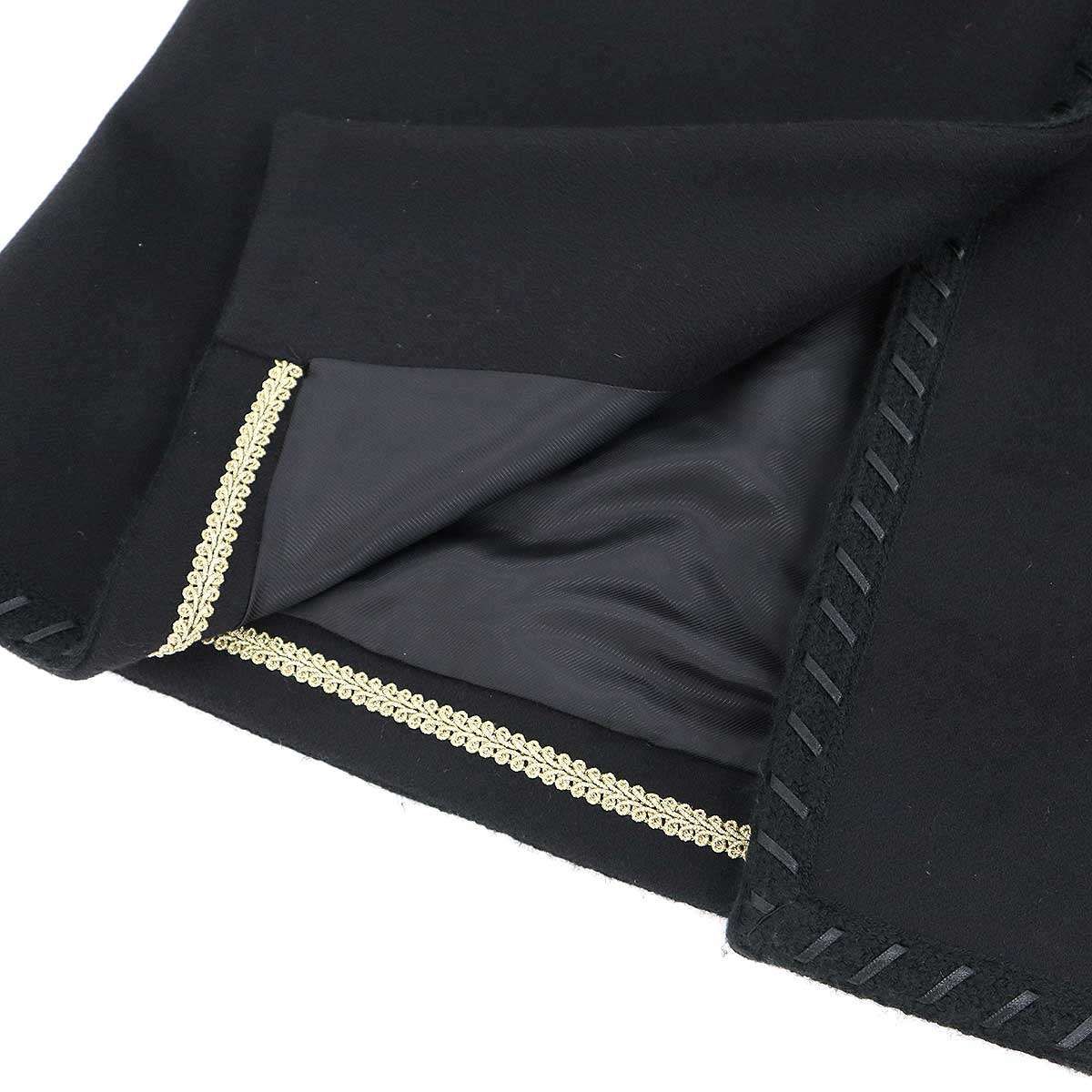 Gucci Melton Long Coat Black 38 — view 5