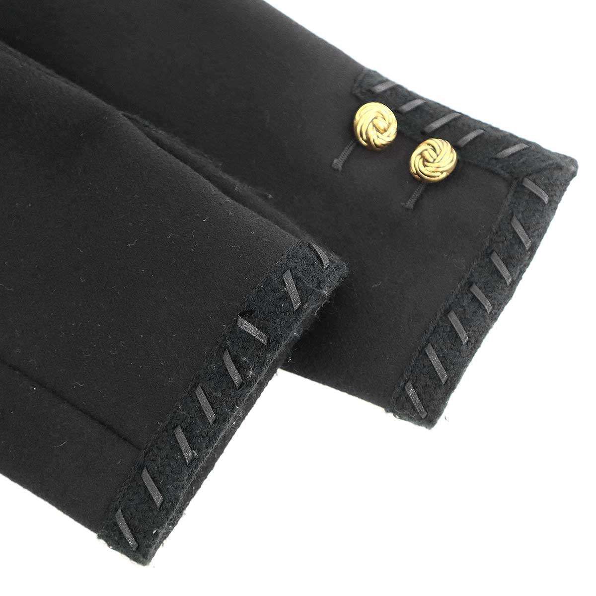 Gucci Melton Long Coat Black 38 — view 4