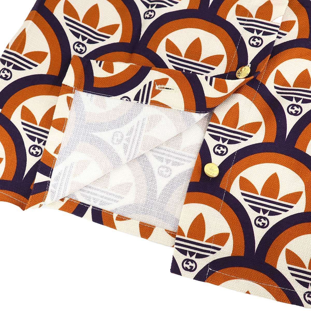 Gucci Adidas GG&trefoil Shirt & Shorts Set Zajvc Orange Purple 36 — view 6