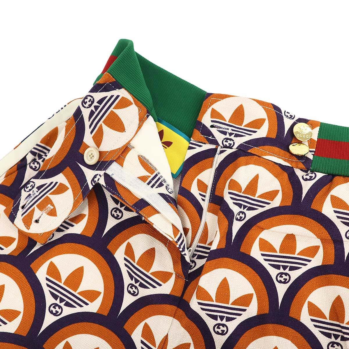 Gucci Adidas GG&trefoil Shirt & Shorts Set Zajvc Orange Purple 36 — view 7