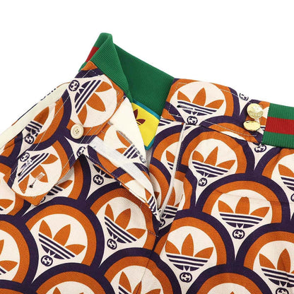Gucci Adidas GG&trefoil Shirt & Shorts Set Zajvc Orange Purple 36 — view 7