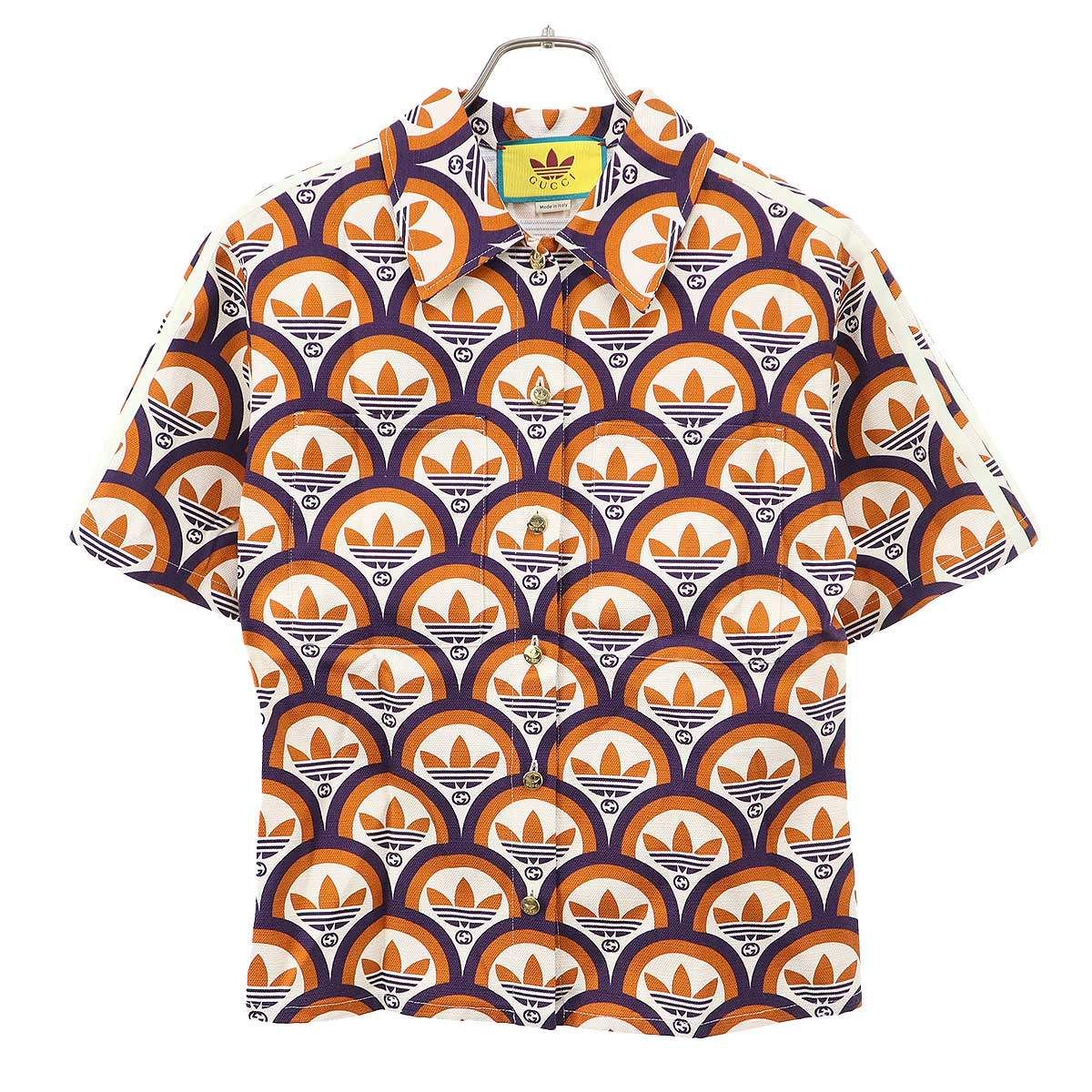 Gucci Adidas GG&trefoil Shirt & Shorts Set Zajvc Orange Purple 36