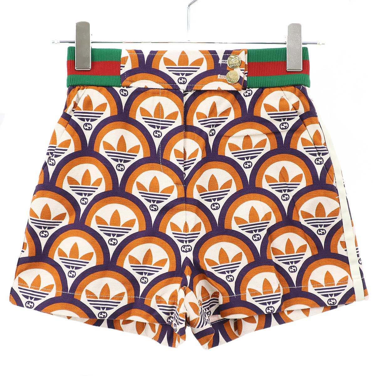 Gucci Adidas GG&trefoil Shirt & Shorts Set Zajvc Orange Purple 36 — view 3