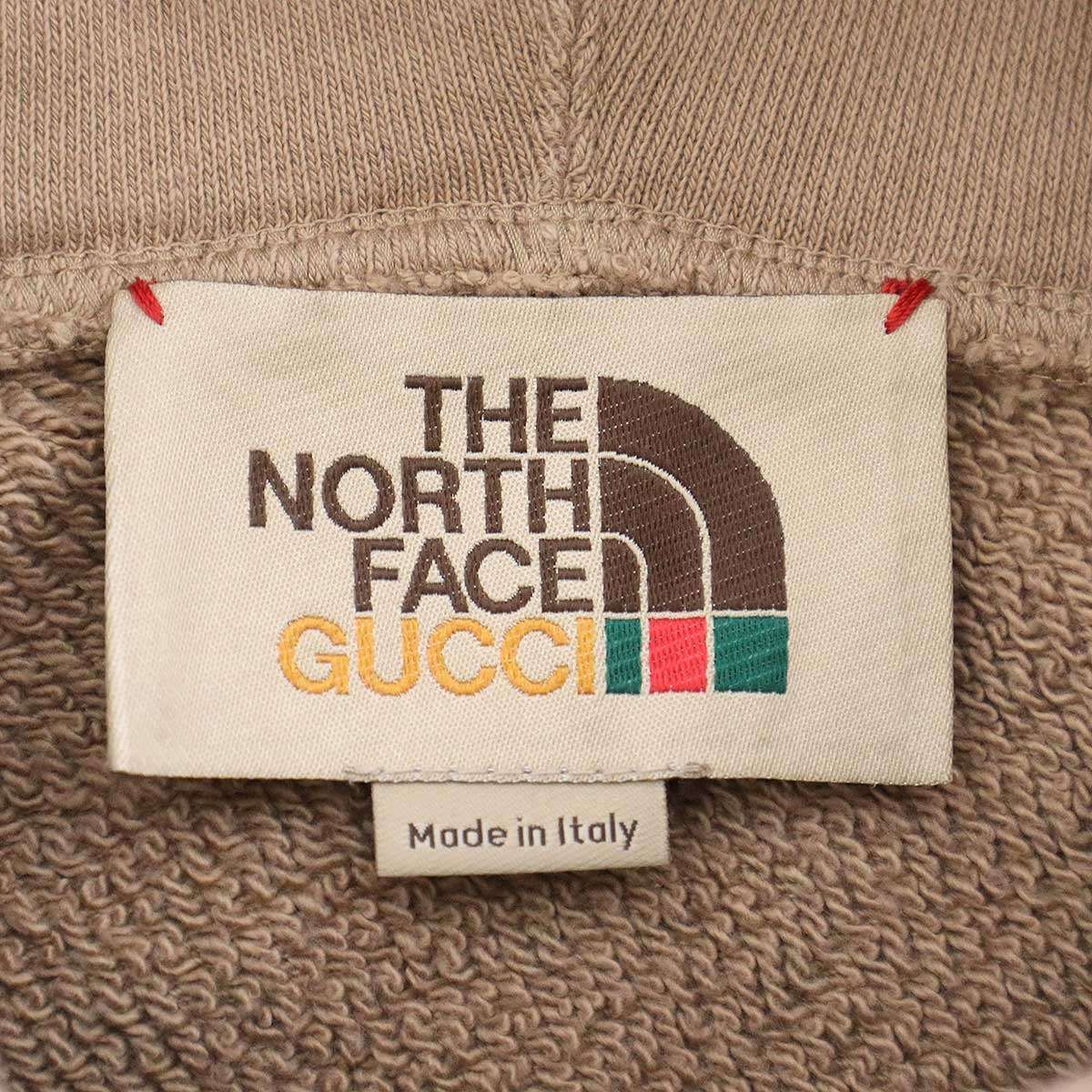 Gucci the North Face Logo Print Pullover Hoodie Brown XS — view 3