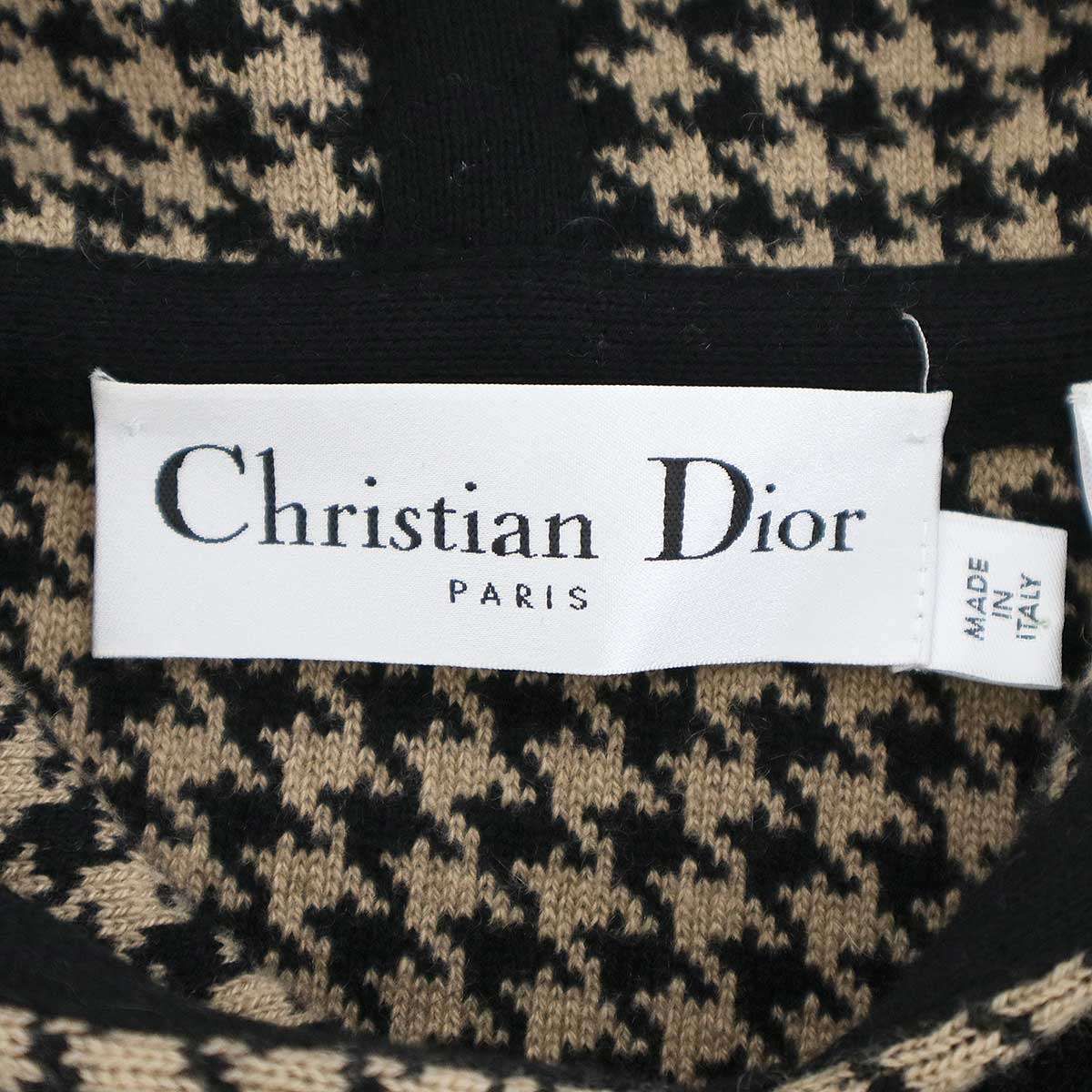 Dior Cashmere Hound Toe Knit Cape Poncho Hoodie Brown — view 3