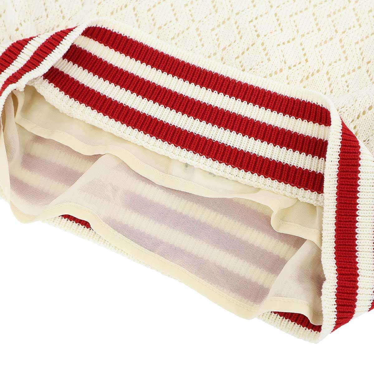 Gucci Adidas Short Sleeve Knit Polo Shirt Ivory Xs — view 6