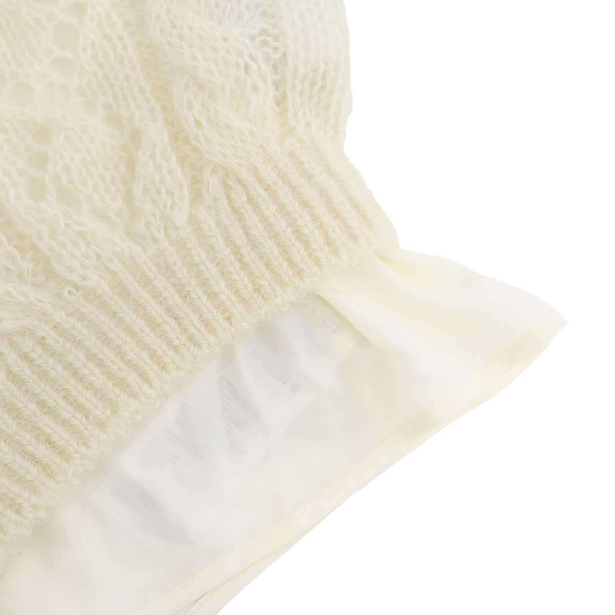 Gucci Adidas Turtleneck Mohair Knit Sweater Ivory Black XS — view 6