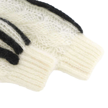 Gucci Adidas Turtleneck Mohair Knit Sweater Ivory Black XS — view 5
