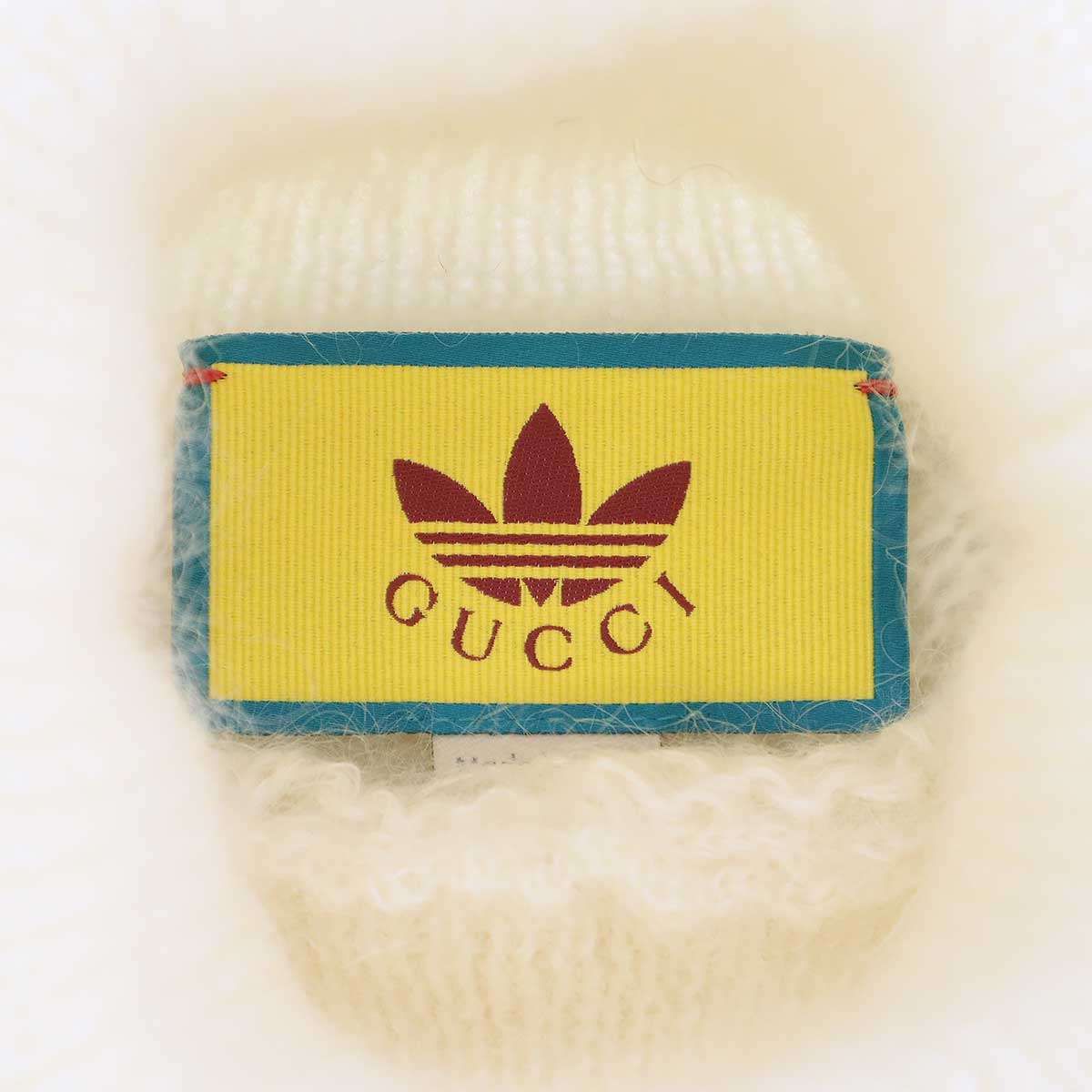 Gucci Adidas Turtleneck Mohair Knit Sweater Ivory Black XS — view 3