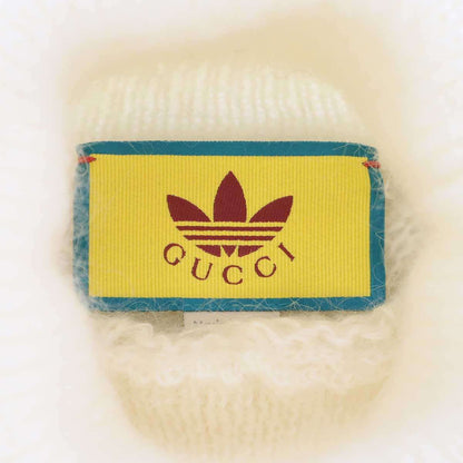 Gucci Adidas Turtleneck Mohair Knit Sweater Ivory Black XS — view 3