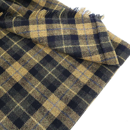 Dior Wool Check Belted Wrap Skirt Brown — view 5