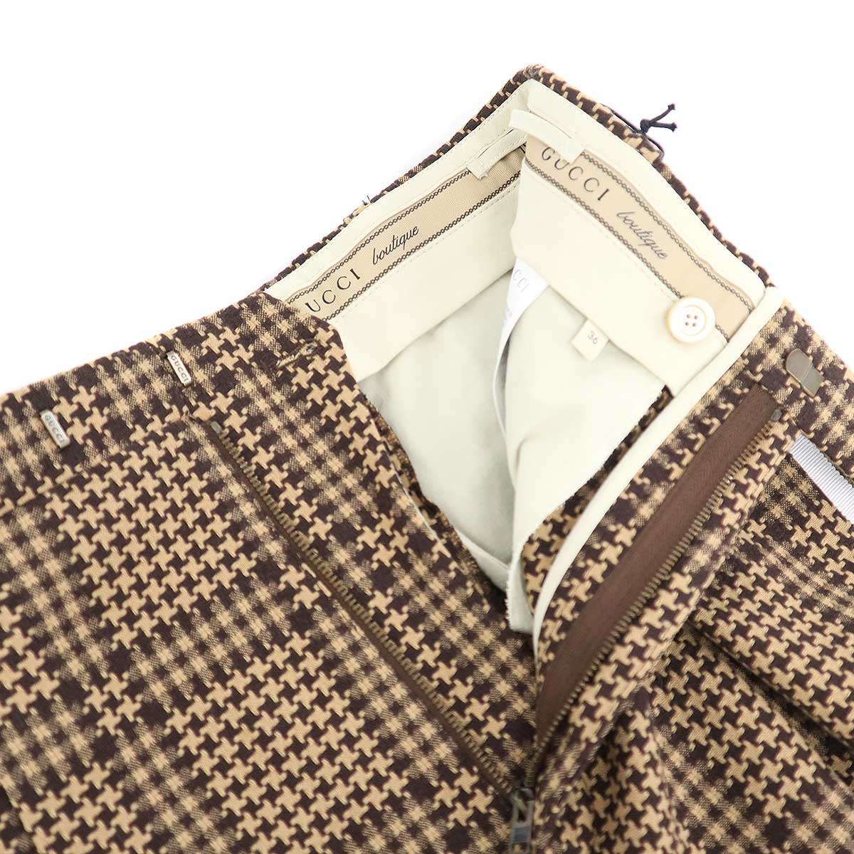 Gucci Adidas Prince of Wales Pants Zakqv Brown 36 — view 4