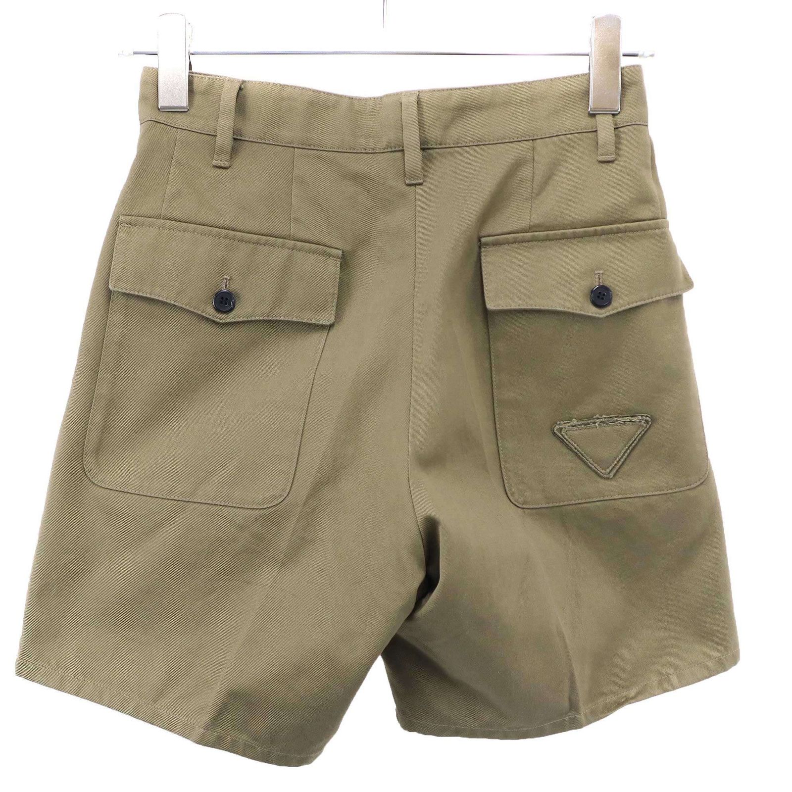 Prada Washed Chino Bermuda Shorts Khaki 36 — view 2