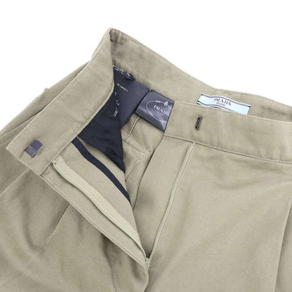 Prada Washed Chino Bermuda Shorts Khaki 36 — view 4