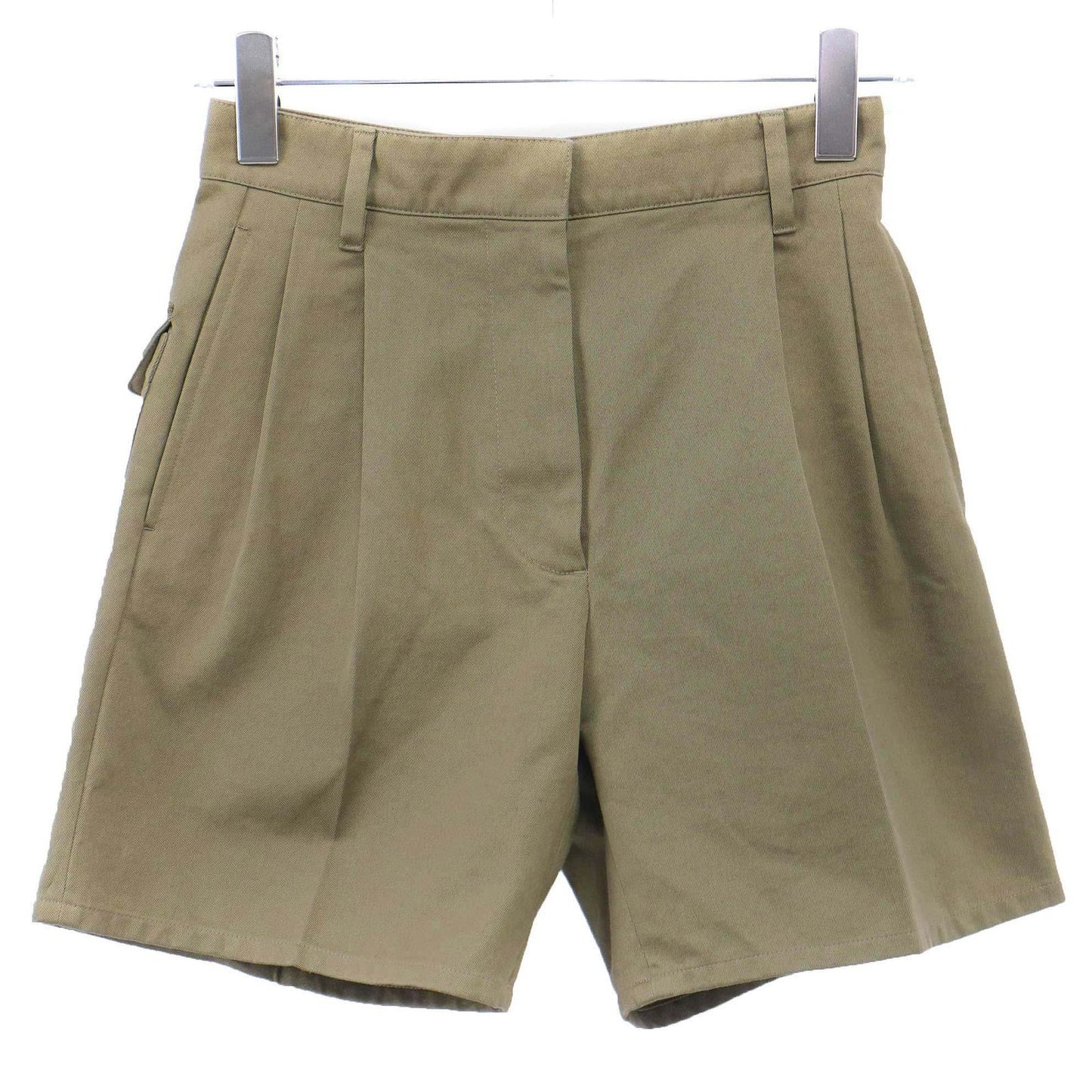 Prada Washed Chino Bermuda Shorts Khaki 36