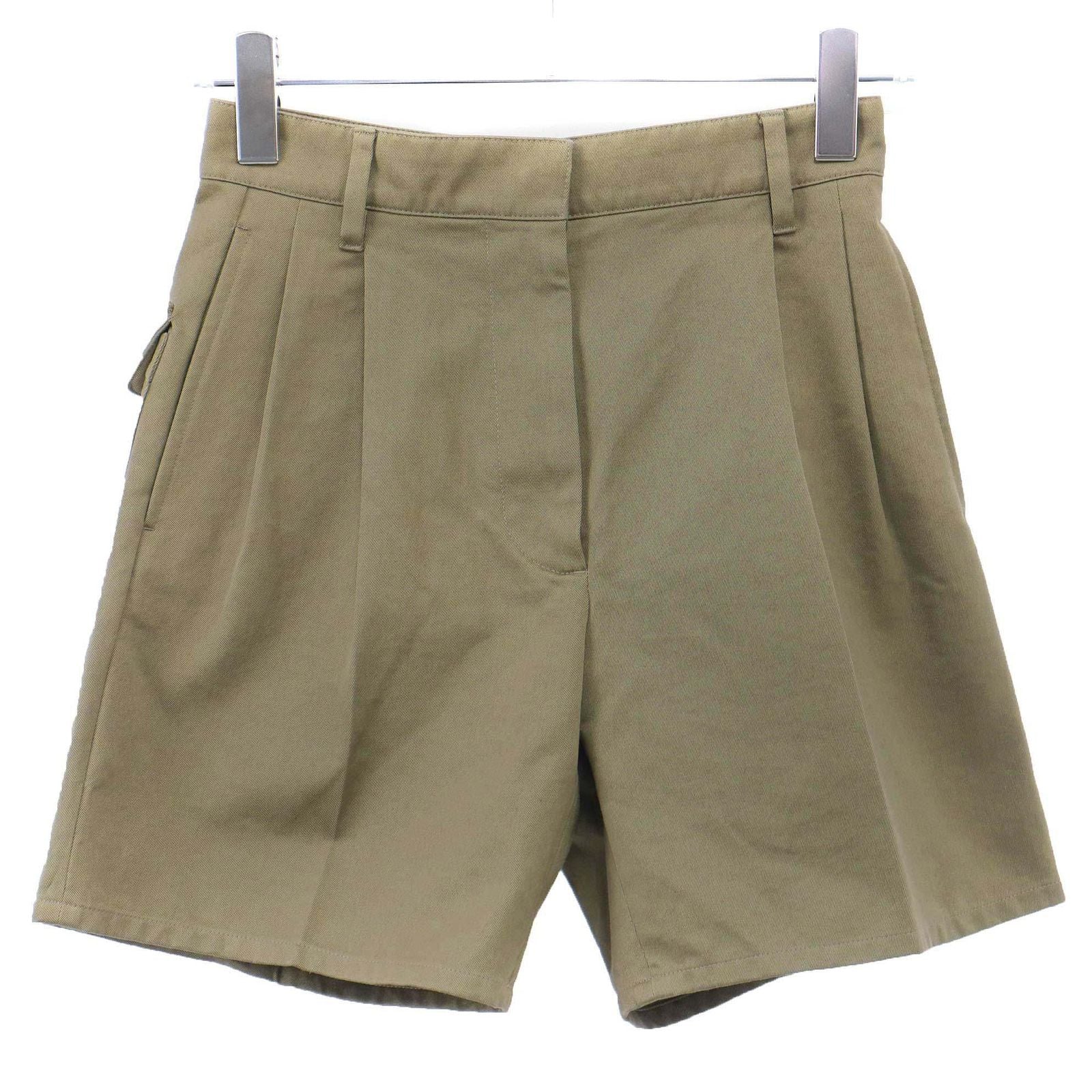 Prada Washed Chino Bermuda Shorts Khaki 36