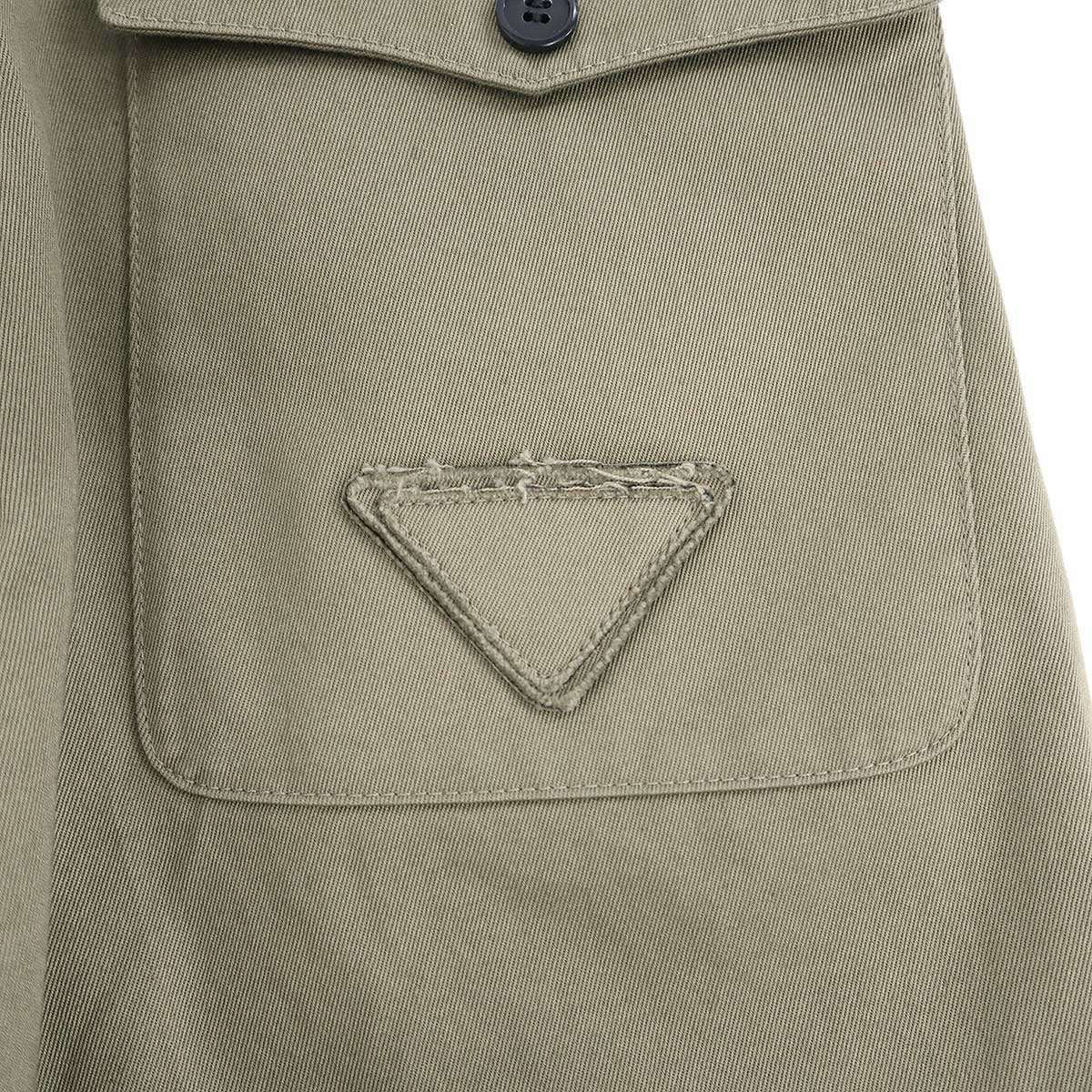 Prada Washed Chino Bermuda Shorts Khaki 36 — view 6
