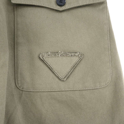 Prada Washed Chino Bermuda Shorts Khaki 36 — view 6