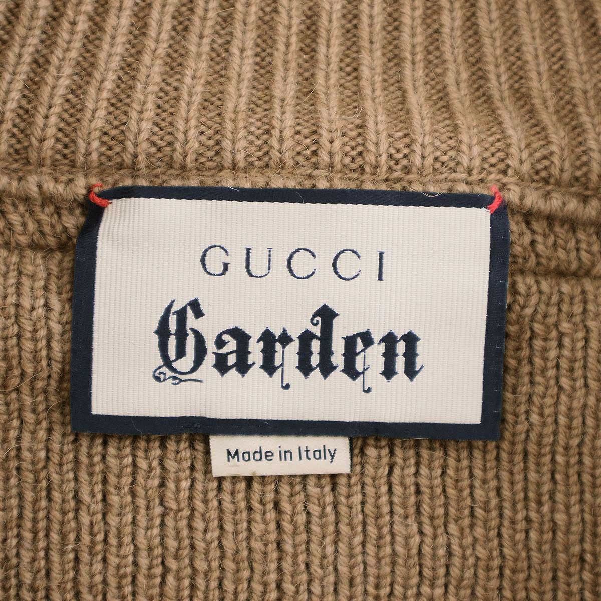 Gucci Garden Leather Camel Zip Up Knit Sweater Brown XS — view 3