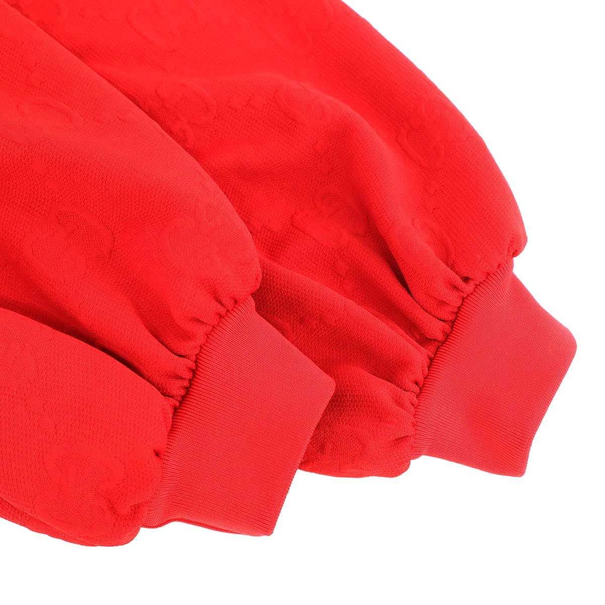 Gucci GG Jacquard Technical Jersey Half Zip Dress Red Xxs — view 5