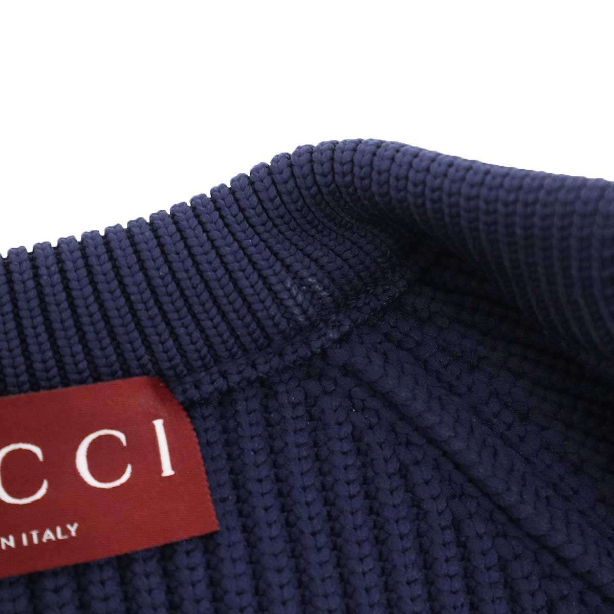 Gucci Chunky Rib Fabric Sweater Navy — view 6