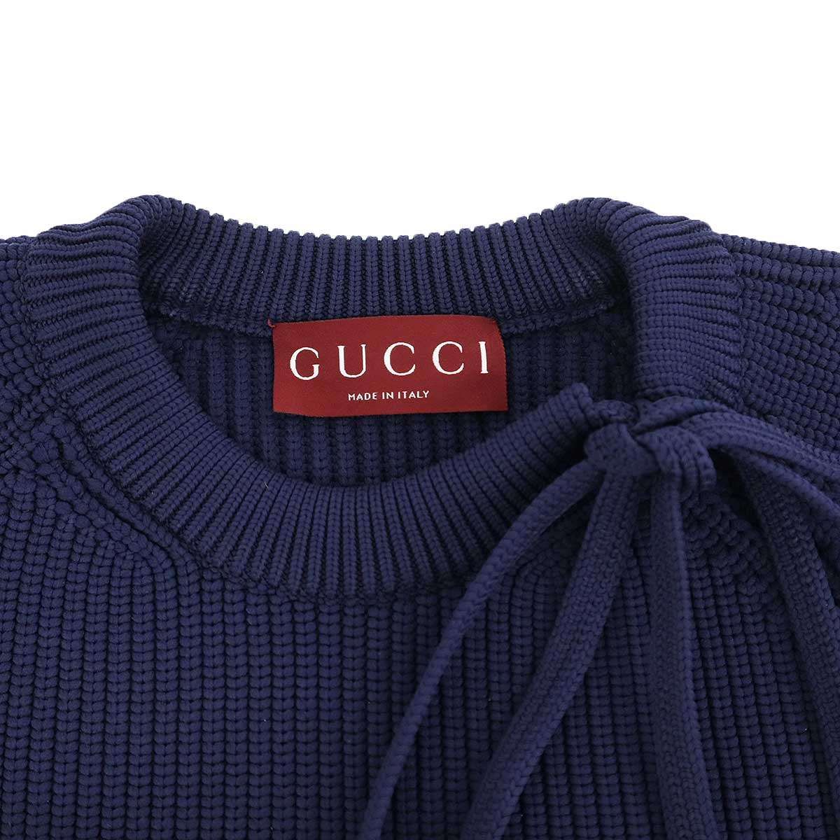 Gucci Chunky Rib Fabric Sweater Navy — view 3