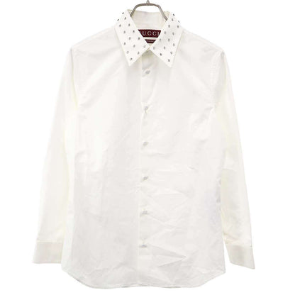 Gucci Studded Color Broad Shirt Zarxl White 38