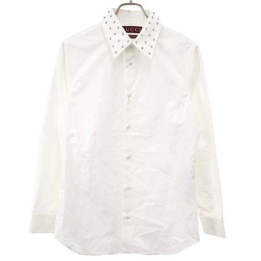 Gucci Studded Color Broad Shirt Zarxl White 38