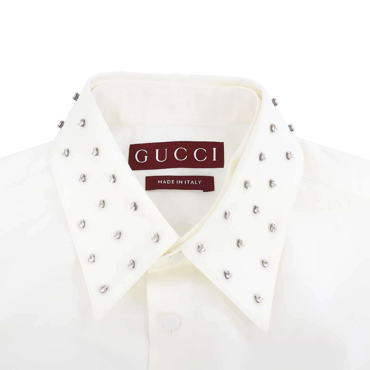 Gucci Studded Color Broad Shirt Zarxl White 38 — view 3