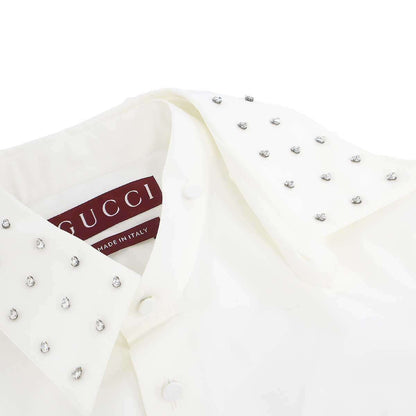 Gucci Studded Color Broad Shirt Zarxl White 38 — view 6