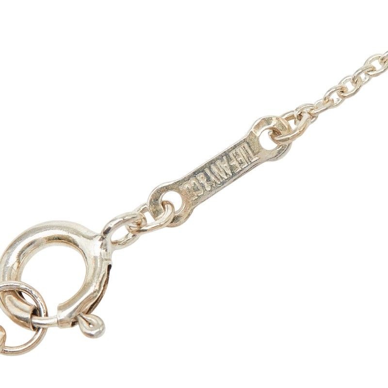 Tiffany & Co Elsa Peretti Open Teardrop Chain Pendant Necklace Silver — view 7