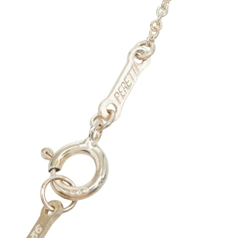 Tiffany & Co Elsa Peretti Open Teardrop Chain Pendant Necklace Silver — view 5
