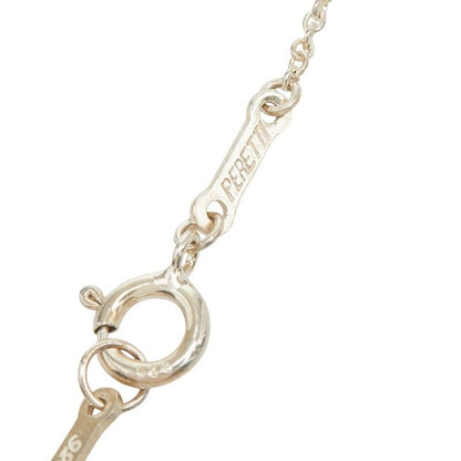 Tiffany & Co Elsa Peretti Open Teardrop Chain Pendant Necklace Silver — view 5