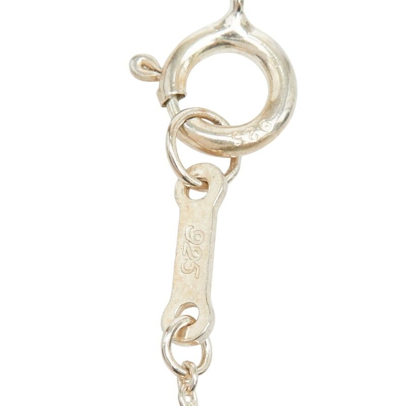 Tiffany & Co Elsa Peretti Open Teardrop Chain Pendant Necklace Silver — view 6