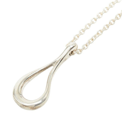 Tiffany & Co Elsa Peretti Open Teardrop Chain Pendant Necklace Silver