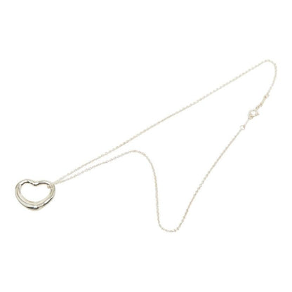 Tiffany & Co Elsa Peretti Open Heart Chain Pendant Necklace Silver — view 2