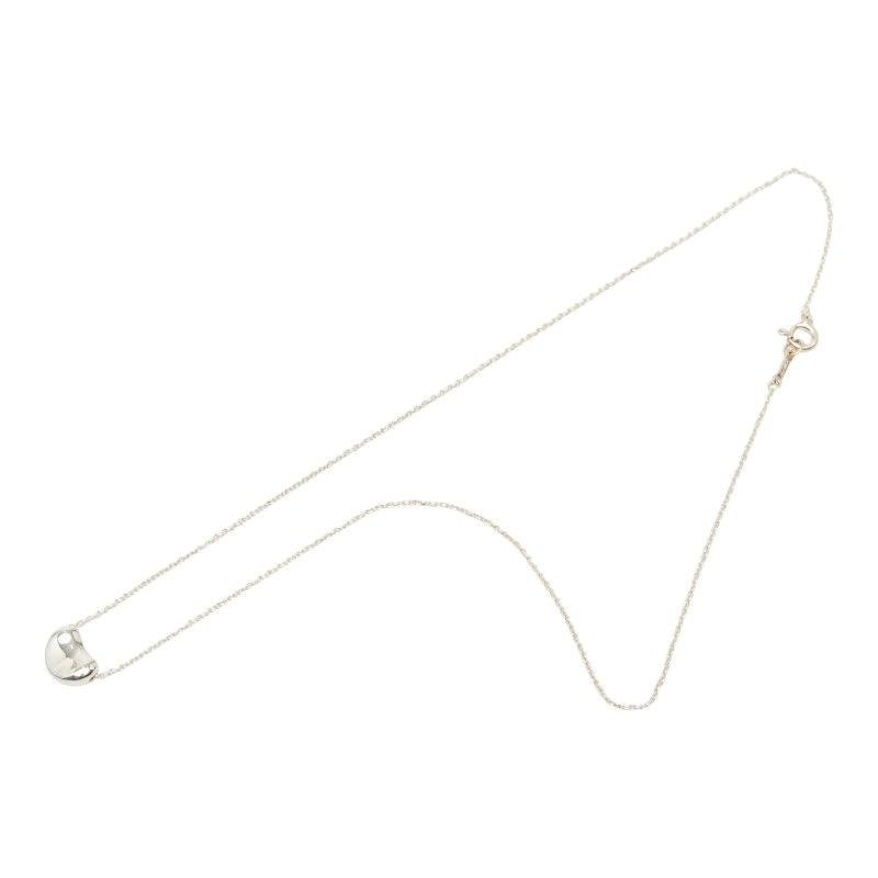 Tiffany & Co Elsa Peretti Bean Motif Chain Pendant Necklace Silver — view 2