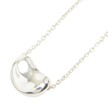 Tiffany & Co Elsa Peretti Bean Motif Chain Pendant Necklace Silver